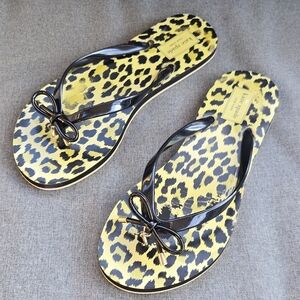 Kate Spade Black and Yellow Leopard Sandals